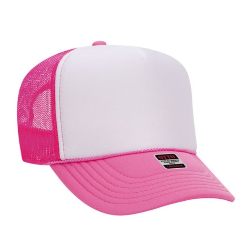 OTTO CAP 5 Panel High Crown Mesh Back Trucker Hat NEW